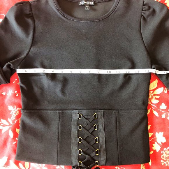 Stunning Black Puff Sleeve Corset Top XS - Picture 13 of 16